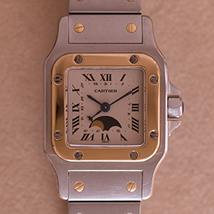 Cartier Santos Moonface Date 