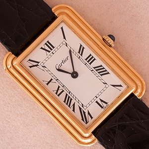 Cartier Tank vintage watch with stepped bezel 