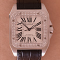 Cartier Santos 100 Medium Model Diamonds 