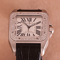 Cartier Santos 100 Medium Model Diamonds 