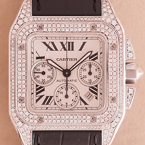 Cartier Santos 100 XL Chronograph Diamond 