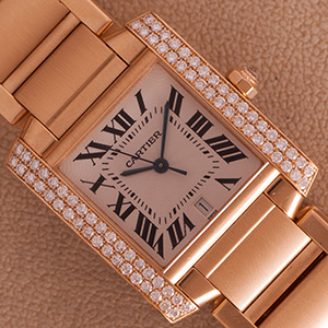 Cartier Tank Francaise GM automatic Diamonds 