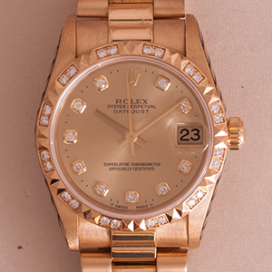 Rolex Datejust 31mm Pyramid Diamonds 