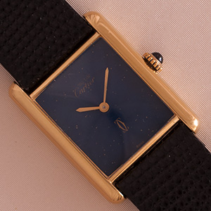 Cartier Tank vermeil GM Lapis 