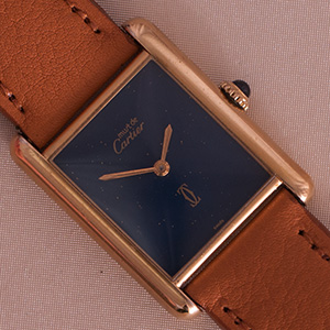 Cartier Tank vermeil GM Lapis 