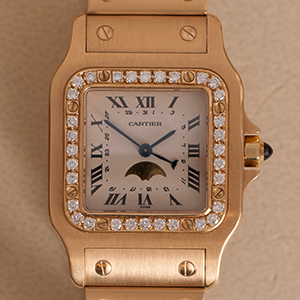 Cartier Santos Galbee Large Model Diamonds 