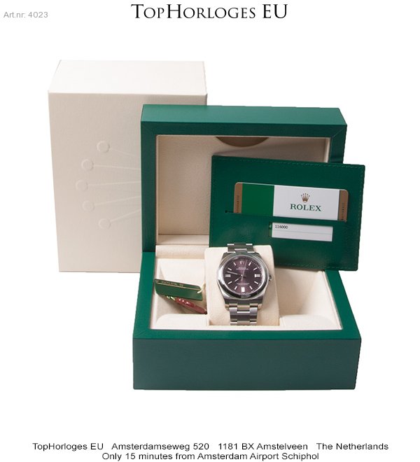 rolex oyster perpetual red grape 36mm
